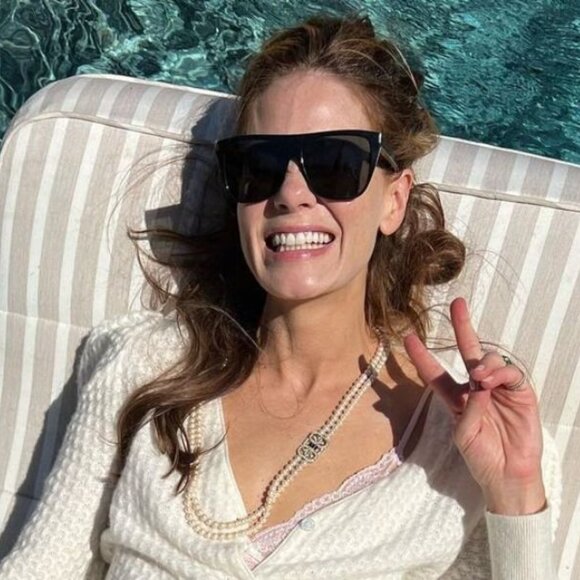 Saint Laurent SL1 021 Square Sunglasses - Ivory/Grey - Picture 9 of 12